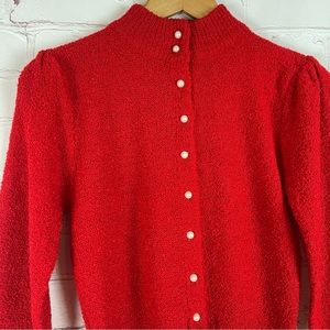 Gitano vintage red sweater with Pearl buttons size small